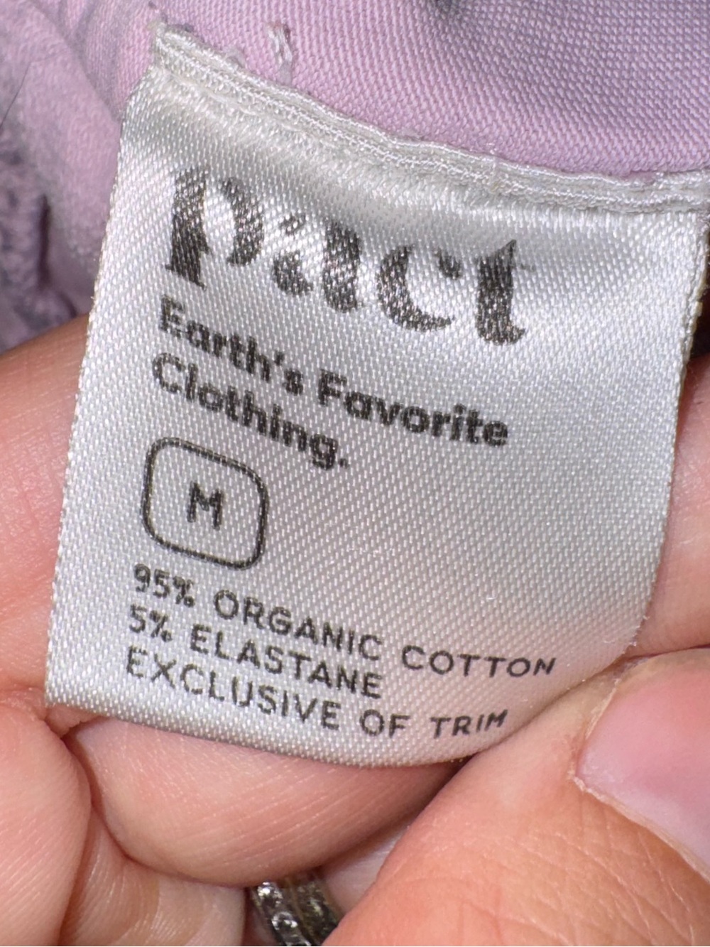 PACT Lavender Organic Cotton Pull On Casual Dolphin Lounge Shorts Size M - Picture 3 of 6
